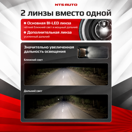 Фары для Lada Niva диодные 7' круглая NTS с ДХО+Поворотник