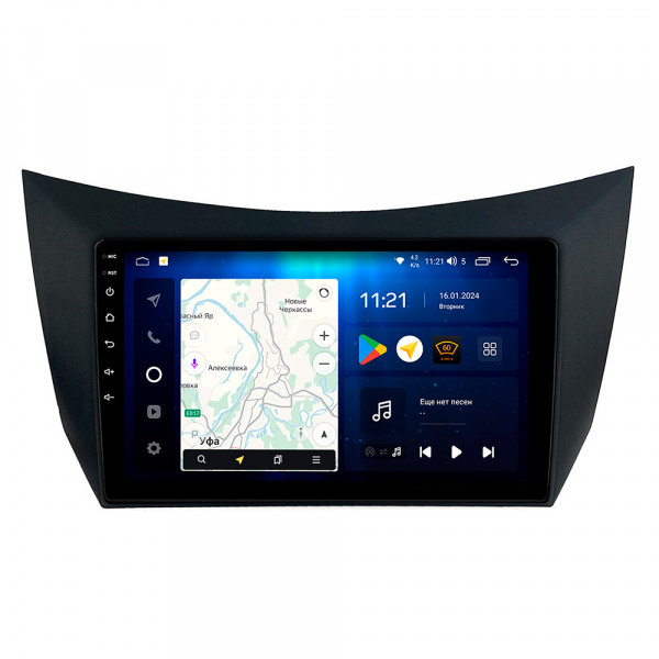 Магнитола NAVI S Plus 6+128Gb 9" с поддержкой кругового обзора с камерами кругового обзора 360 1080p AHD для Lifan 320, Smily 2008-2014
