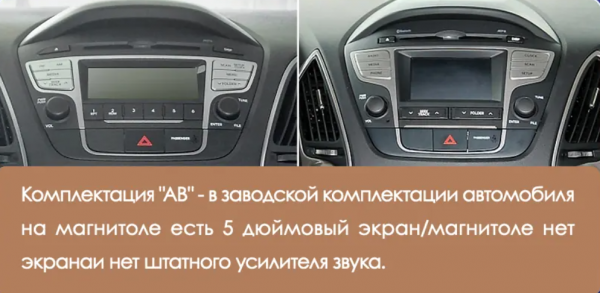 Установочный комплект для Hyundai ix35 2009-2015 9" Type-A/B черная матовая рамка