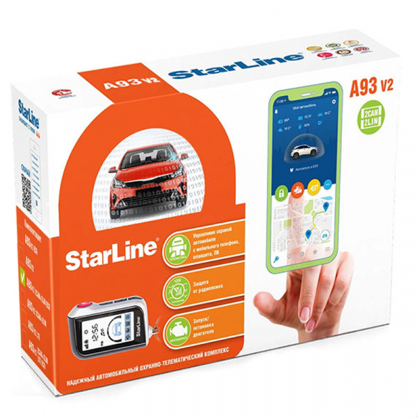 Автосигнализация StarLine A93 v2 2CAN+2LINE LTE ECO