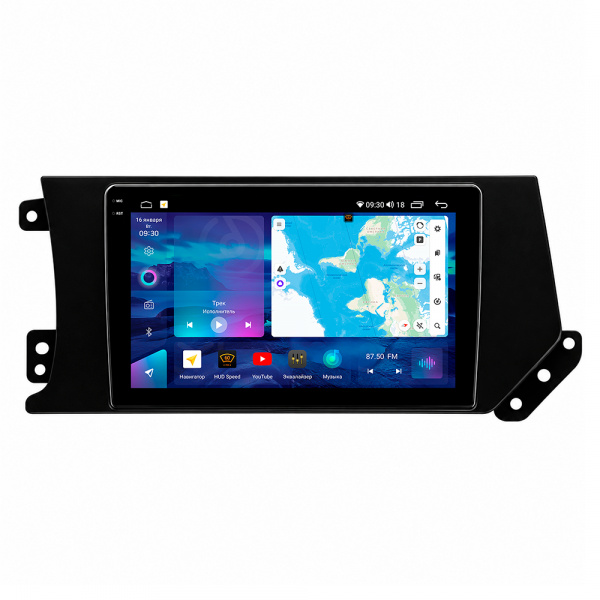 Магнитола Navi Pro 2K 6+128Gb 9" с поддержкой кругового обзора с камерами кругового обзора 360 1080p AHD для Great Wall Hover Haval F7/F7X 2019-2020