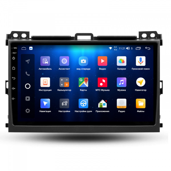 Магнитола Navi S Plus 6+128Gb 9" для Toyota Land Cruiser Prado 120 2003-2009 Type-A