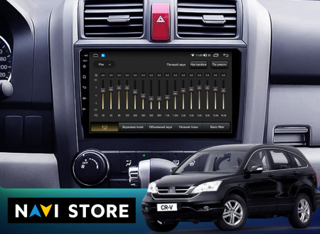 Установочный комплект для Honda CR-V 2006-2012 9" черная матовая рамка