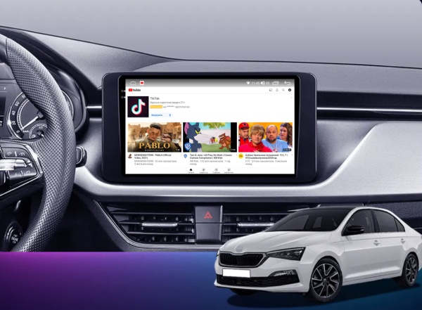 Магнитола на платформе Android Navi PRO 2K 6/128Gb 10" для Skoda Rapid 2019-2024