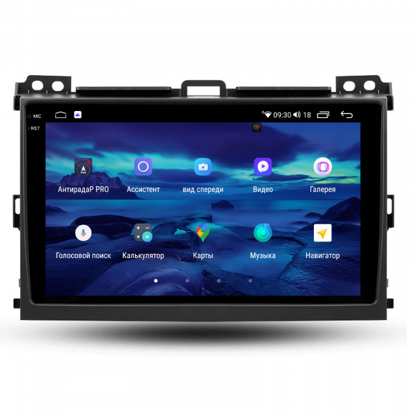 Магнитола на платформе Android Navi PRO 2K 6/128Gb 9" для Toyota Land Cruiser Prado 120 2003-2009 Type-A
