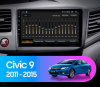 Установочный комплект для Honda Civic 2011-2015 9" графитовая матовая рамка
