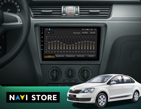 Магнитола Navi S Plus 4+64Gb 9"  для Skoda Rapid 2012-2019