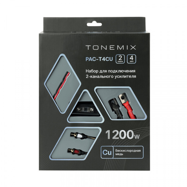 Набор для подключения усилителя Tonemix PAC - T4CU
