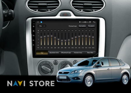 Магнитола Navi S Plus 4+64Gb 9" для Ford Focus 2005-2011 A/C черная рамка