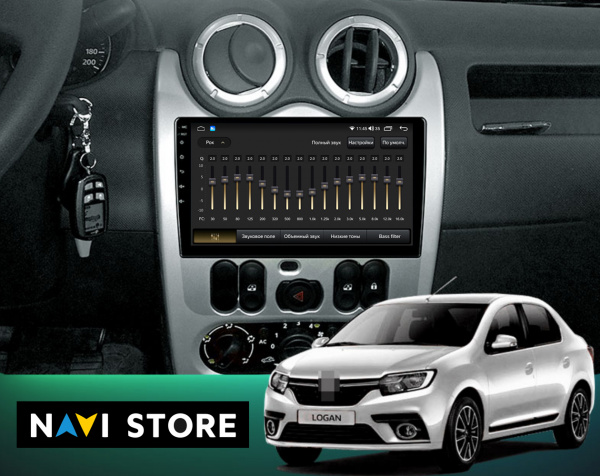 Магнитола Navi S 2+32Gb 9" для Renault Logan/Renault Sandero 2009-2015