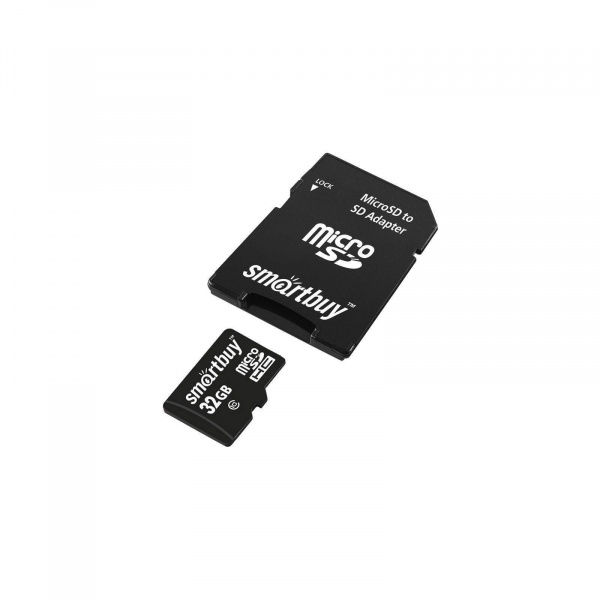 Карта памяти SmartBuy Micro SD 32Gb 10 class с адаптером SD