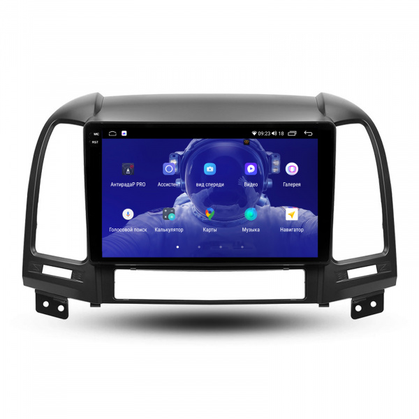 Магнитола на платформе Android Navi PRO 2K 4/64Gb 9" для Hyundai Santa Fe 2007-2012  Type-A